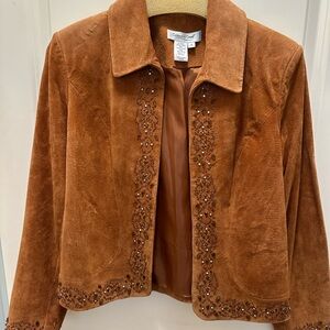 Coldwater Creek Women's Tan Suede Blazer